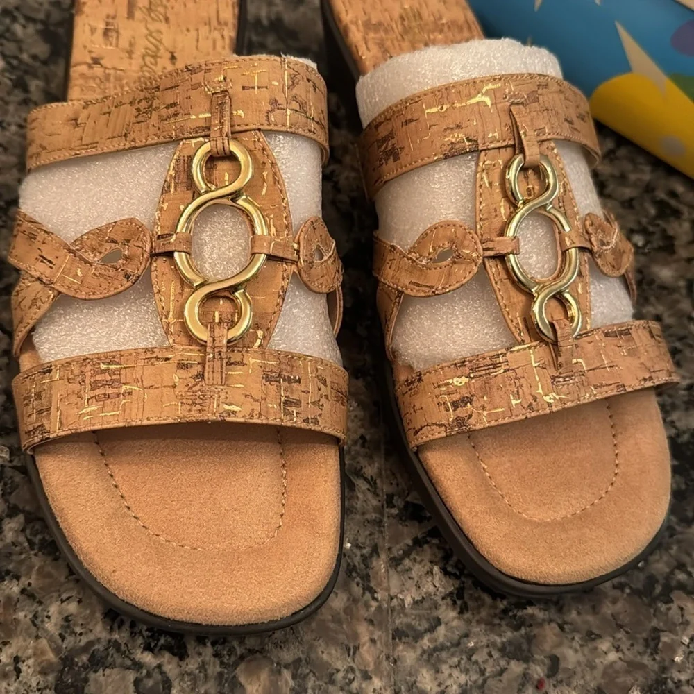 Easy Street cork with flex torrid slide sandal NIB 10W